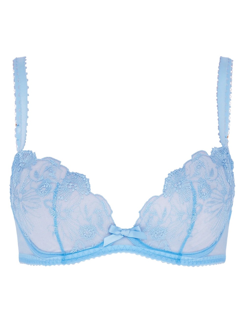 Agent Provocateur NWOT Jayce Plunge Underwired Bra Baby Blue Size 32E - Picture 5 of 8